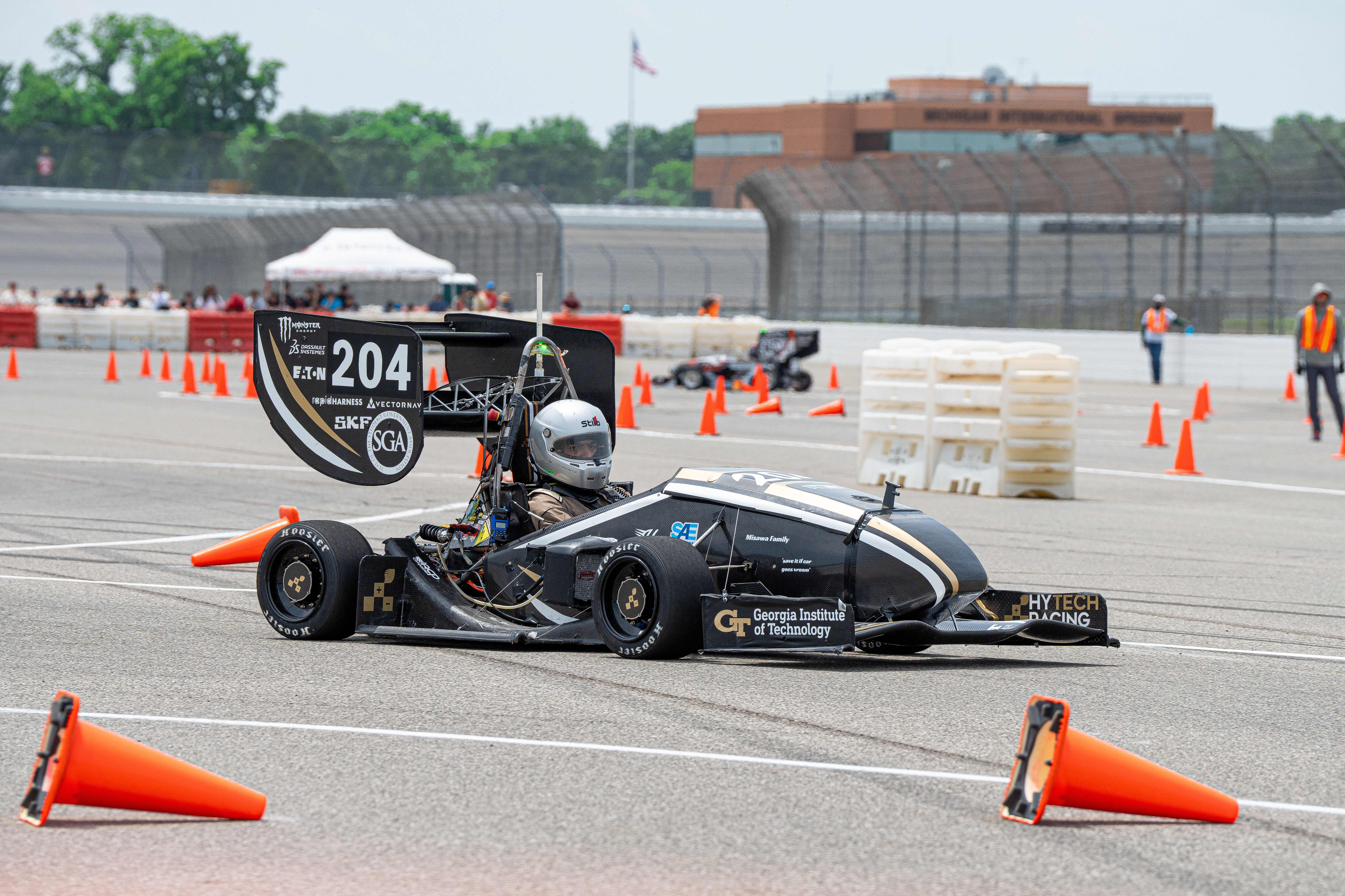 HT09 car on track in FSAE 2025